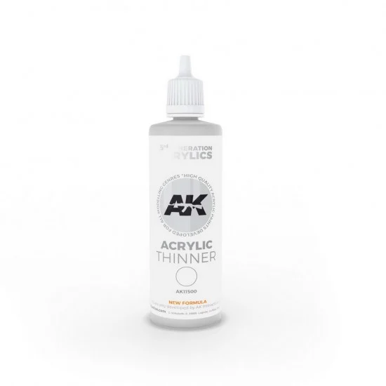 AK Interactive AK-11500 Acrylic Thinner (100ml, 3rd Generation)
