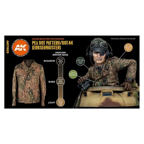 AK Interactive AK-11623 Acrylic Paint (3rd Generation) Set for Figures Waffen SS 44 Dot Uniform Colours 3G 6x17ml