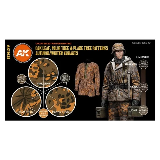 AK Interactive AK-11625 Acrylic Paint (3rd Generation) Set for Figures - Oak Leaf Autumn-Winter 3G (6x 17ml)