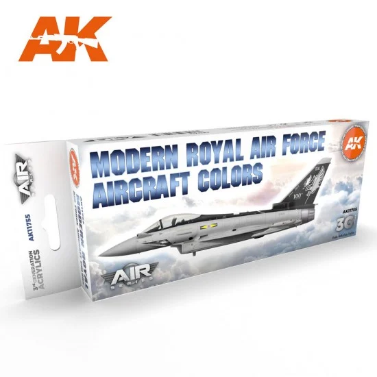 AK Interactive AK-11755 Acrylic Paint 3rd Gen set for Aircraft - Modern RAF Aircraft Colours (8x 17ml)
