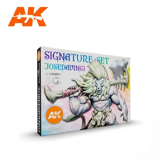 AK Interactive AK-11757 Acrylic Paint (3rd Generation) Signature Set - Josedavinci 3G (18x 17ml)