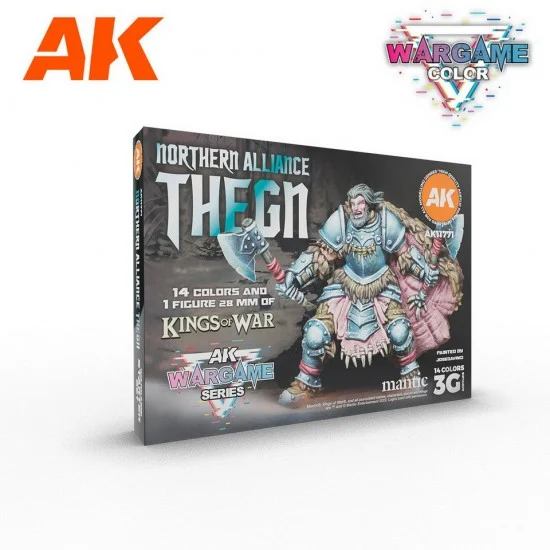 AK Interactive AK-11771 Acrylic Paint (3G) Wargame Signature Starter - Northern Alliance Theg (14 jars & 1 figure