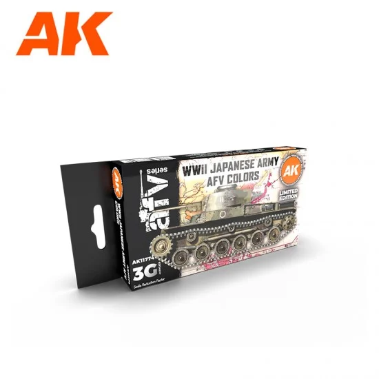 AK Interactive AK-11774 Acrylic Paint 3rd Generation set - WWII Japanese Army AFV Colours (6x 17ml)