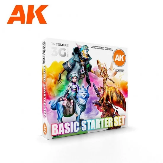 AK Interactive AK-11775 Acrylic Paint 3rd Generation - Basic Starter Set (14x 17ml)