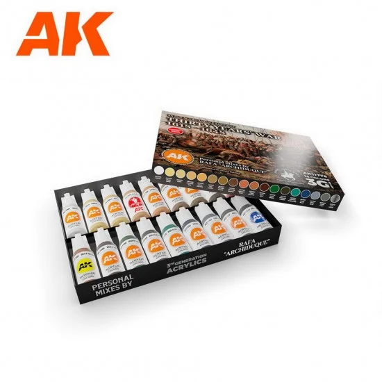 AK Interactive AK-11776 Acrylic Paint (3G) Wargame Signature Set - Thirty Years War 1618-1648 Archiduque (18 colours, 17ml each)