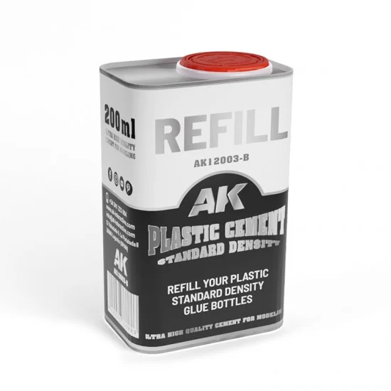 AK Interactive AK-12003-B Refill - Plastic Cement Standard Density (GLUE) 200ml