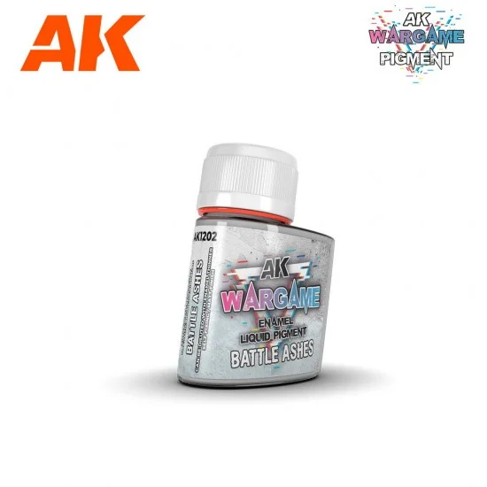 AK Interactive AK-1202 Wargame Enamel Liquid Pigments - Battle Ashes (35ml)