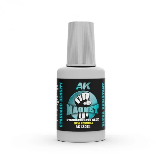 AK Interactive AK-12031 Magnet (8g) Standard Density Cyanoacrylate Glue with Application Brush