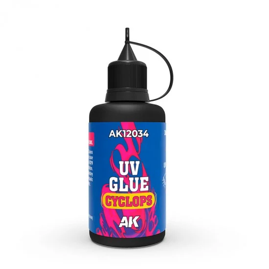 AK Interactive AK-12034 Cyclops (30ml) UV Glue - Ultraviolet Light-curable Adhesive