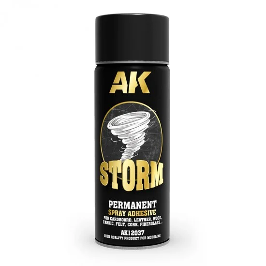 AK Interactive AK-12037 Storm (400ml) - Solvent-based Permanent Spray Adhesive