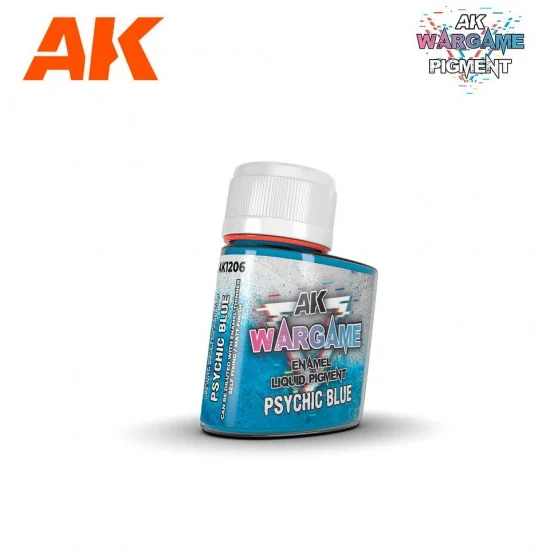 AK Interactive AK-1206 Wargame Enamel Liquid Pigments - Psychic Blue (35ml)