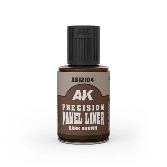 AK Interactive AK-12104 Precision Paneliner - Dark Brown (30ml Enamel)