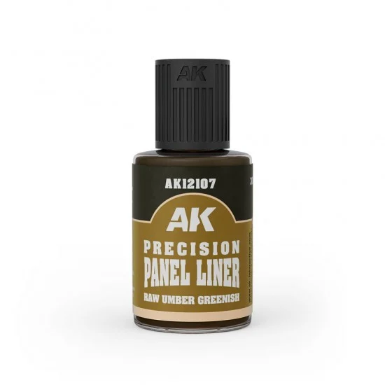 AK Interactive AK-12107 Precision Paneliner - Raw Umber Greenish (30ml Enamel)