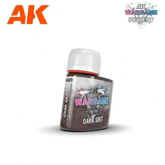 AK Interactive AK-1211 Wargame Enamel Liquid Pigments - Dark Grit (35ml)