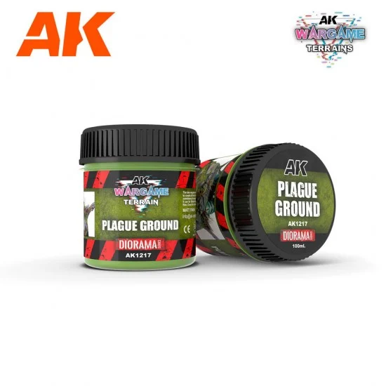 AK Interactive AK-1217 Wargame Battle Ground Terrains - Plague Ground (100ml)