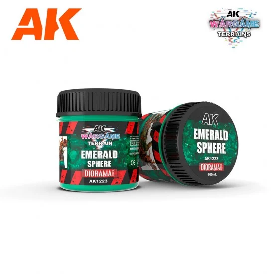 AK Interactive AK-1223 Wargame Battle Ground Terrains - Emerald Sphere (100ml)