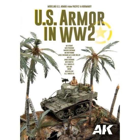 AK Interactive AK-130019 WWII US Armour (English, 144 pages, Semi-hard cover)
