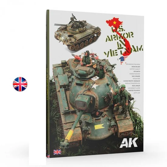 AK Interactive 130029 US Armour In Vietnam (English, 192 pages, soft cover) - Modelling Publication