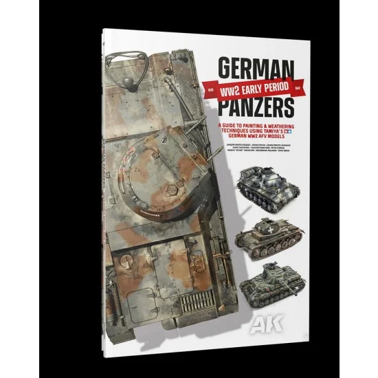 AK Interactive 130033 Guide Book for Tamiya - WWII German Panzers Early Period 1939-1942 (English, 116 pages)