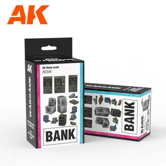 AK Interactive AK-1353 Bank Set Wargame (Resin, 30-35mm)
