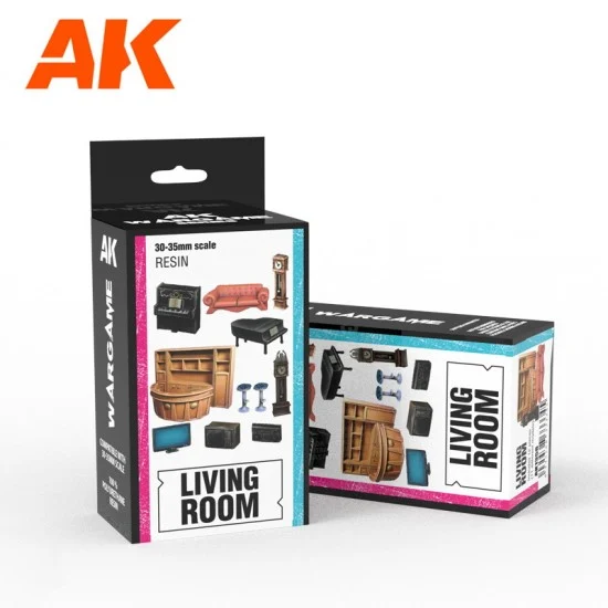 AK Interactive AK-1358 Living Room Set Wargame (Resin, 30-35mm)
