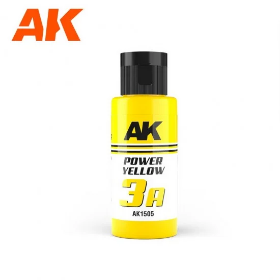 AK Interactive AK-1505 Acrylic Paint - Dual Exo 3A #Power Yellow (60ml) for Gunpla/Sci-Fi/Mecha/Robots