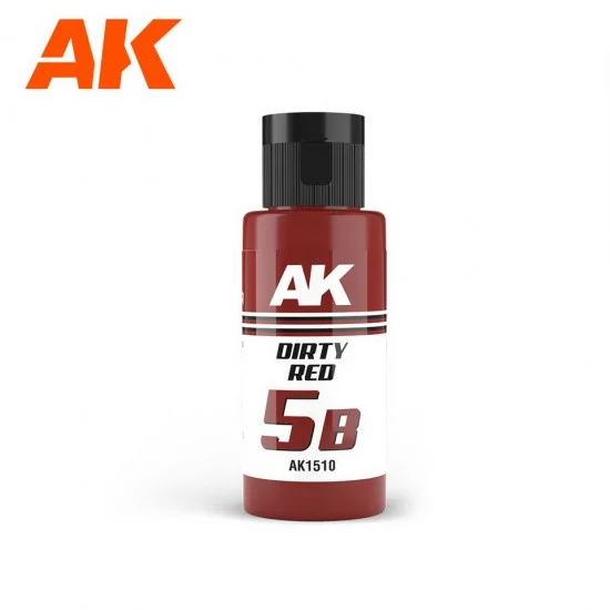 AK Interactive AK-1510 Acrylic Paint - Dual Exo 5B #Dirty Red (60ml) for Gunpla/Sci-Fi/Mecha/Robots