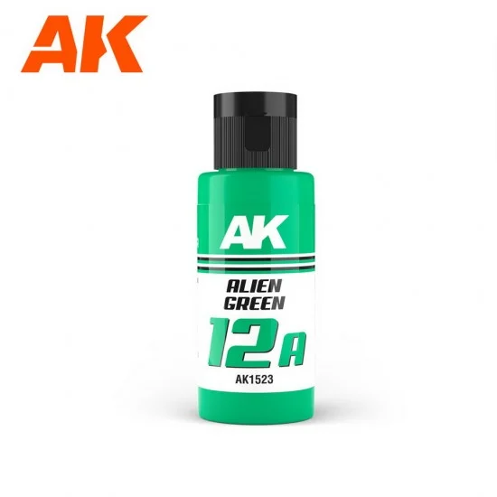 AK Interactive AK-1523 Acrylic Paint - Dual Exo 12A #Alien Green (60ml) for Gunpla/Sci-Fi/Mecha/Robots
