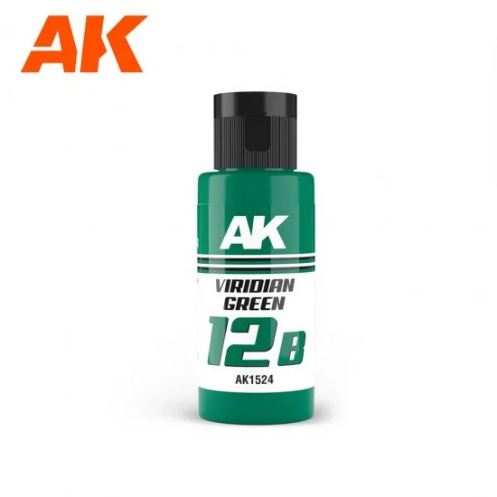 AK Interactive AK-1524 Acrylic Paint - Dual Exo 12B #Viridian Green (60ml) for Gunpla/Sci-Fi/Mecha/Robots