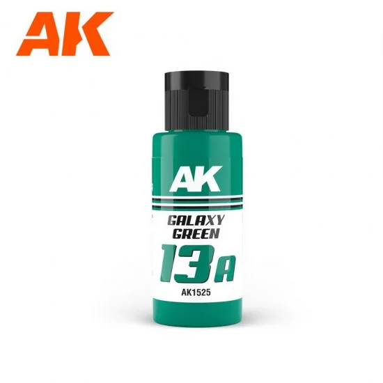 AK Interactive AK-1525 Acrylic Paint - Dual Exo 13A #Galaxy Green (60ml) for Gunpla/Sci-Fi/Mecha/Robots