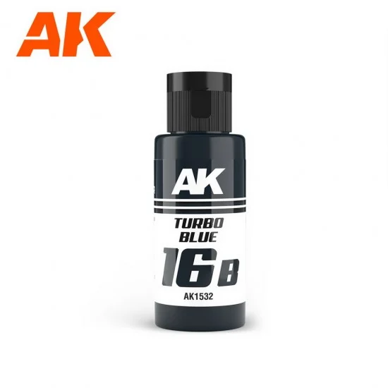 AK Interactive AK-1532 Acrylic Paint - Dual Exo 16B #Turbo Blue (60ml) for Gunpla/Sci-Fi/Mecha/Robots