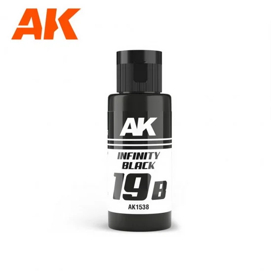 AK Interactive AK-1538 Acrylic Paint - Dual Exo 19B #Infinity Black (60ml) for Gunpla/Sci-Fi/Mecha/Robots