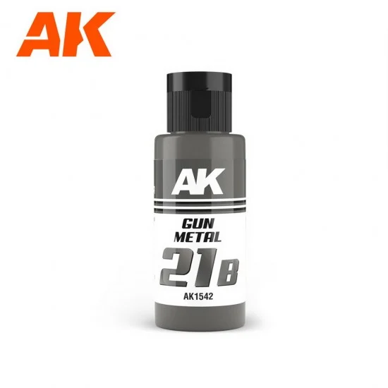 AK Interactive AK-1542 Acrylic Paint - Dual Exo 21B #Gun Metal (60ml) for Gunpla/Sci-Fi/Mecha/Robots