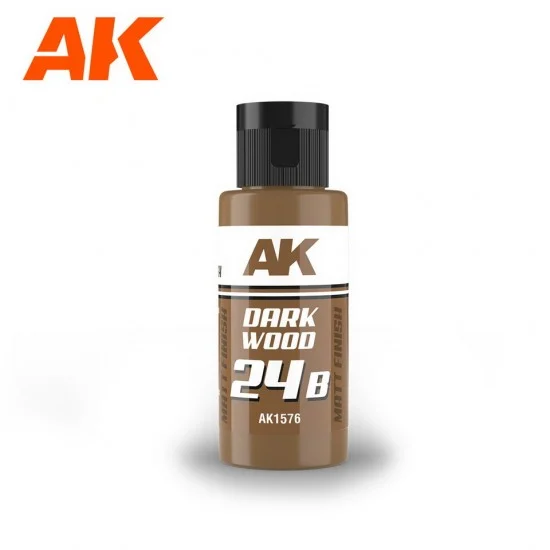 AK Interactive AK-1576 Acrylic Paint - Dual Exo Scenery 24B #Dark Wood (60ml, matte finish) for Gunpla/Sci-Fi