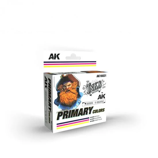 AK Interactive AK-16021 Acrylic Inks Colour Set - Primary (3x 30ml)