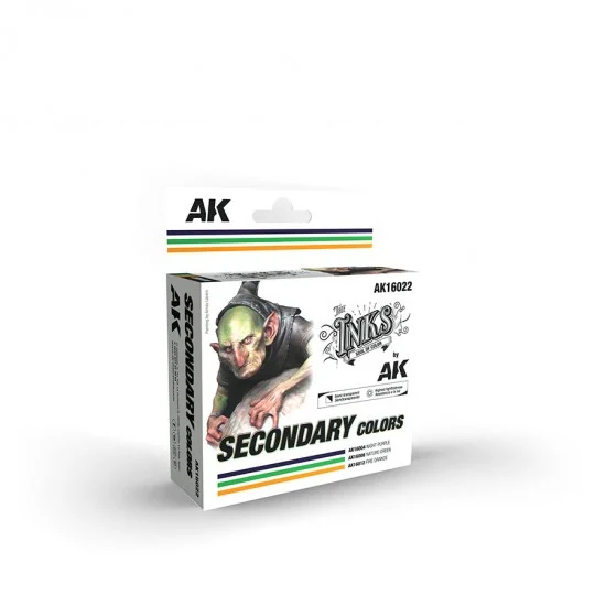 AK Interactive AK-16022 Acrylic Inks Colour Set - Secondary (3x 30ml)