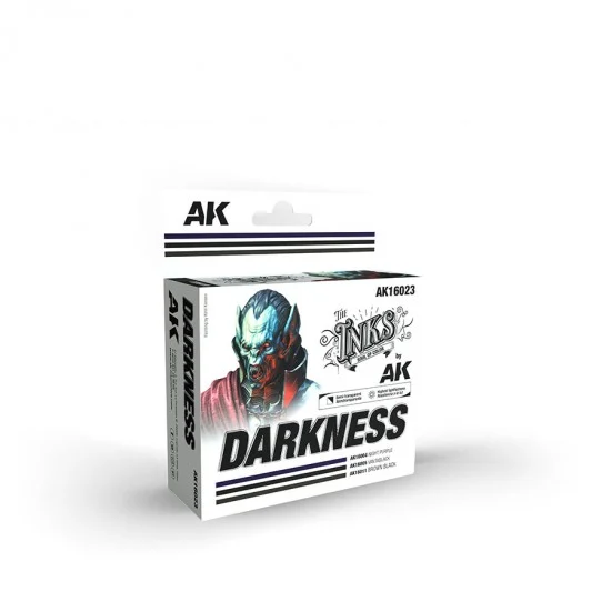 AK Interactive AK-16023 Acrylic Inks Set - Darkness (3x 30ml)