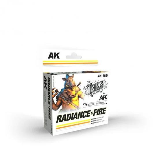 AK Interactive AK-16024 Acrylic Inks Set - Radiance & Fire (3x 30ml)