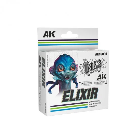 AK Interactive AK-16030 Acrylic Inks - Elixir Colours Set (3x 30ml)