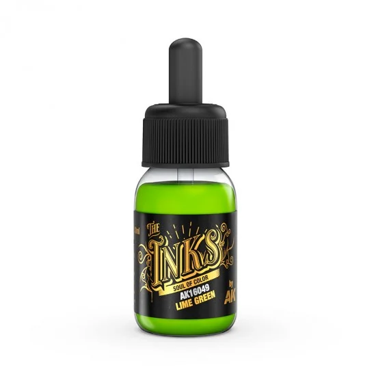 AK Interactive AK-16049 Acrylic Inks - Lime Green (30ml)
