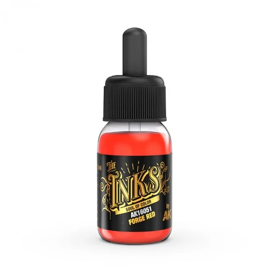AK Interactive AK-16051 Acrylic Inks - Forge Red (30ml)