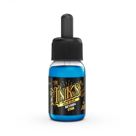AK Interactive AK-16054 Acrylic Inks - Cyan (30ml)