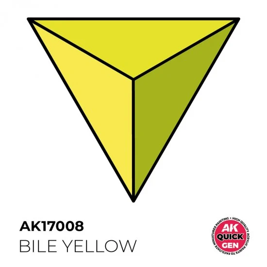 AK Interactive AK-17008 Acrylic Colour for Contrast Painting - Quick Gen #Bile Yellow (18ml)