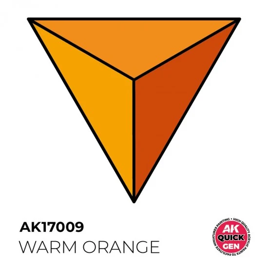 AK Interactive AK-17009 Acrylic Colour for Contrast Painting - Quick Gen #Warm Orange (18ml)