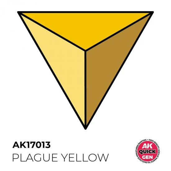 AK Interactive AK-17013 Acrylic Colour for Contrast Painting - Quick Gen #Plague Yellow (18ml)