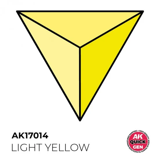 AK Interactive AK-17014 Acrylic Colour for Contrast Painting - Quick Gen #Light Yellow (18ml)