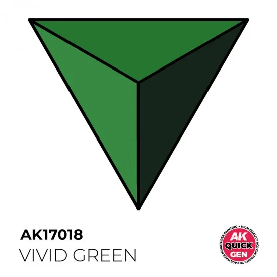 AK Interactive AK-17018 Acrylic Colour for Contrast Painting - Quick Gen #Vivid Green (18ml)