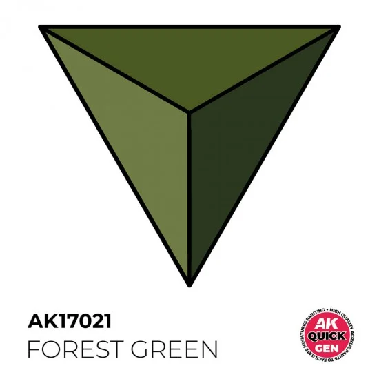 AK Interactive AK-17021 Acrylic Colour for Contrast Painting - Quick Gen #Forest Green (18ml)