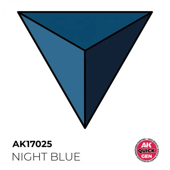 AK Interactive AK-17025 Acrylic Colour for Contrast Painting - Quick Gen #Night Blue (18ml)