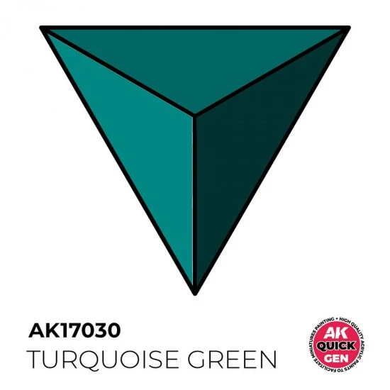 AK Interactive AK-17030 Acrylic Colour for Contrast Painting - Quick Gen #Turquoise Green (18ml)
